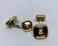 Hermès "Médor" Cufflinks in Yellow Gold and Sterling Silver