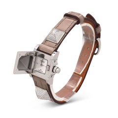 Hermés Medor Mini Stainless Steel and Diamond Watch