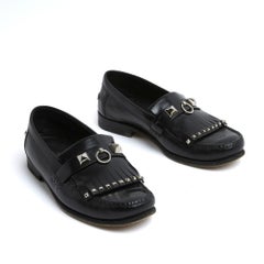Hermes Medor Mocassins EU37 Loafers Collier de Chien US6.5 UK4