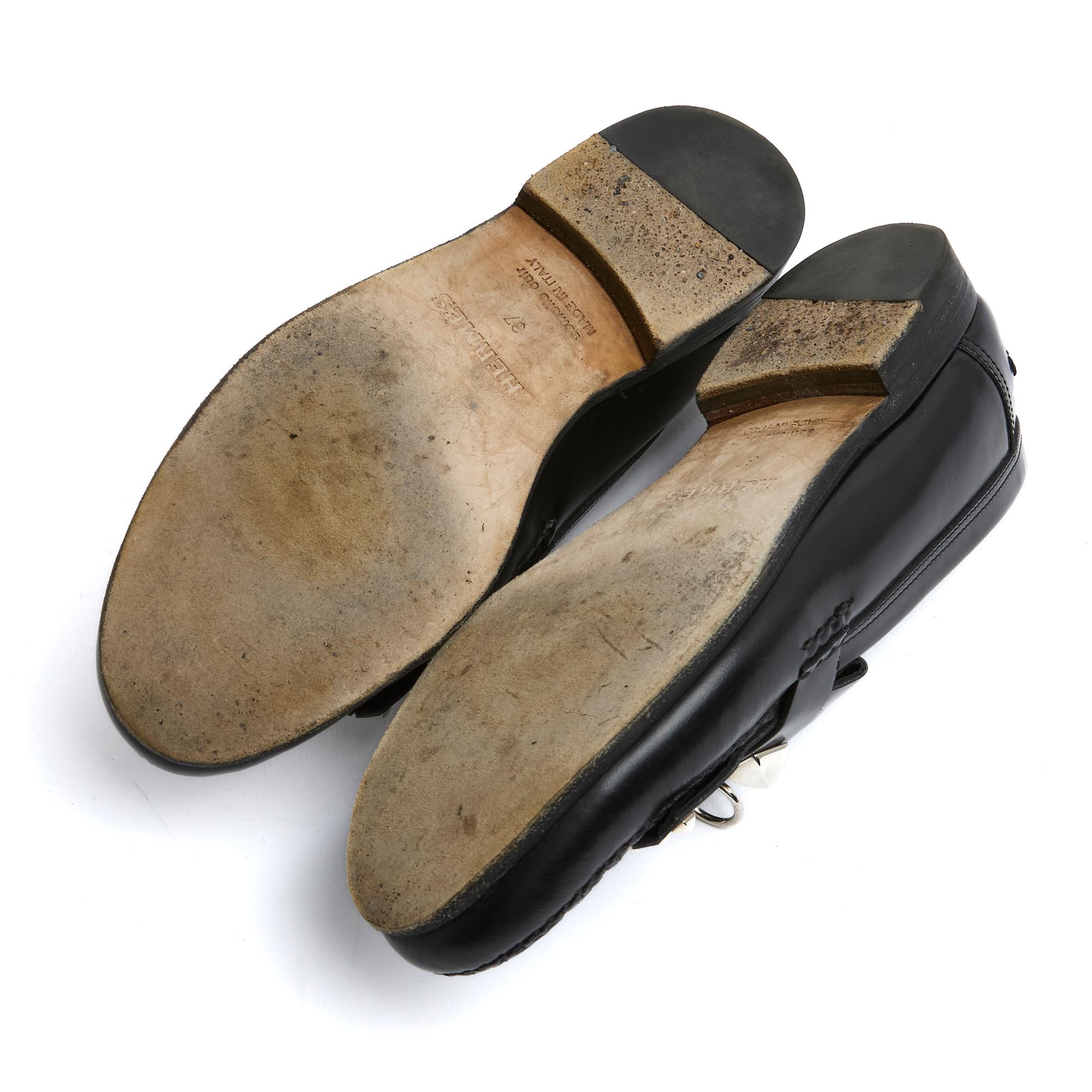 Hermes Medor Mocassins EU37 Loafers Collier de Chien US6.5 UK4 Pour femmes en vente
