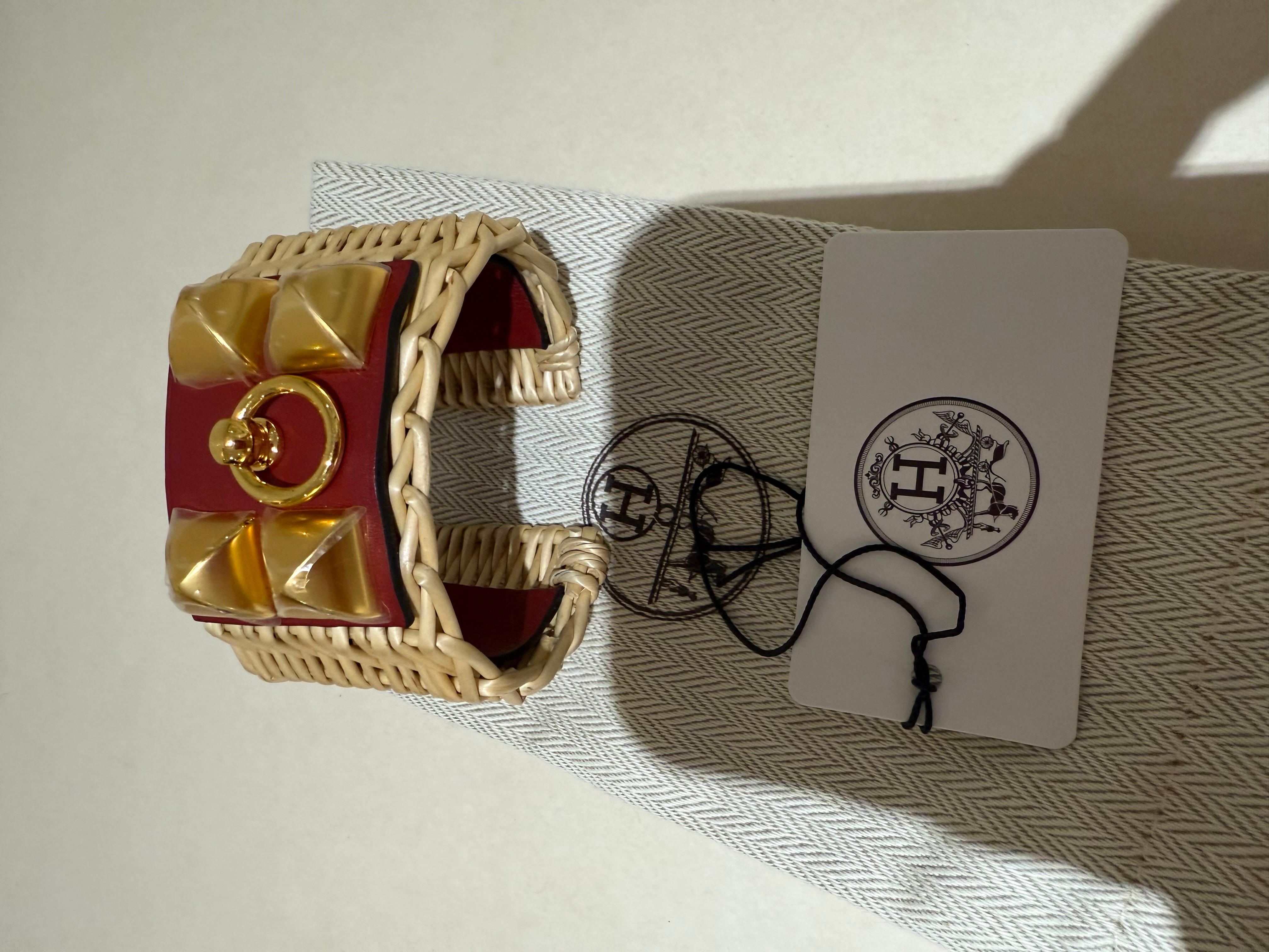 Contemporain Bracelet manchette pique-nique Hermès Medor en vente