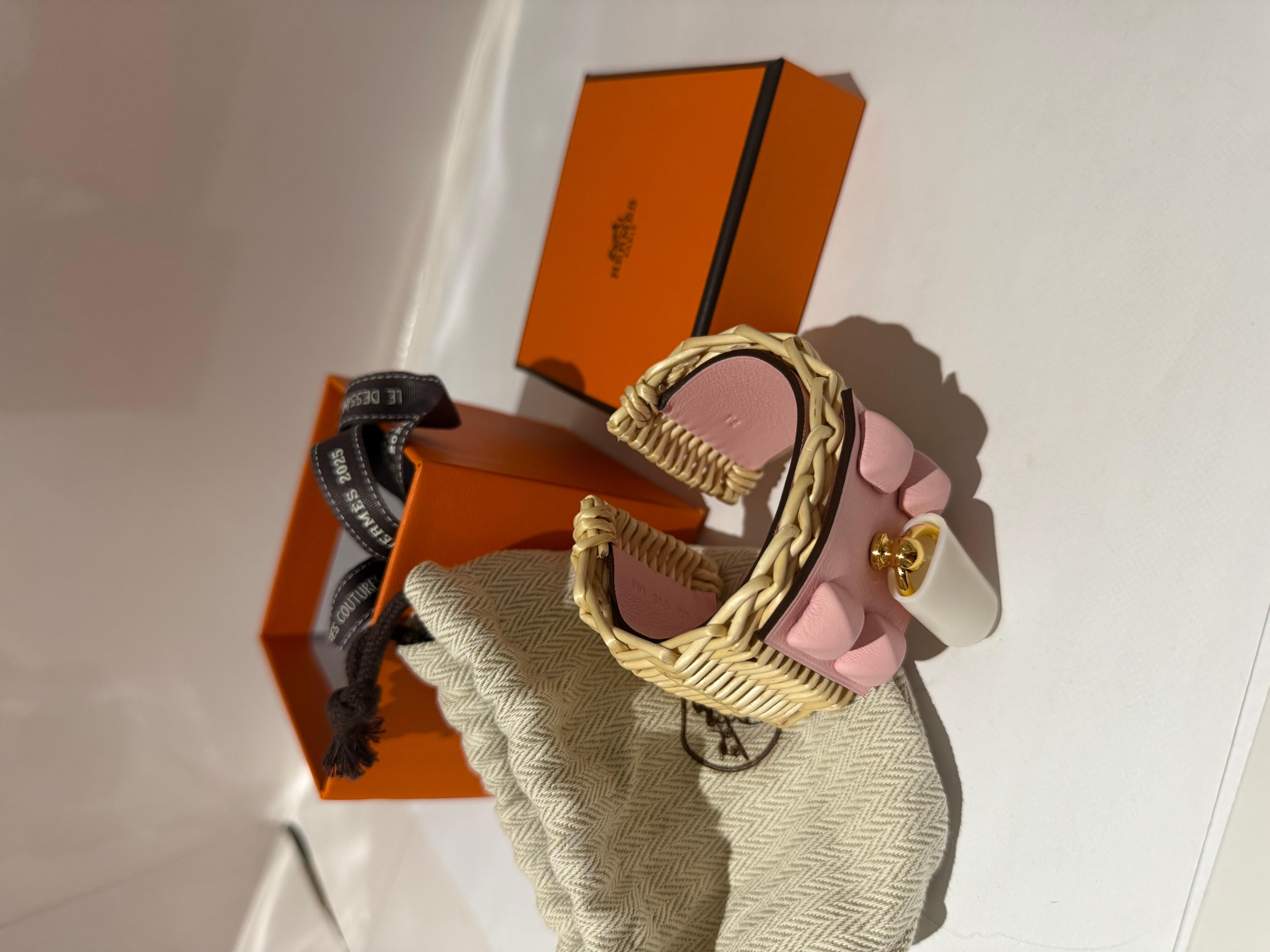 Pulsera brazalete Hermes Medor Picnic Rosa Sakura en venta 2