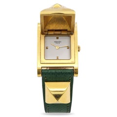 Hermès Medor Pyramid Cover Gold Plated Quartz Women's Watch