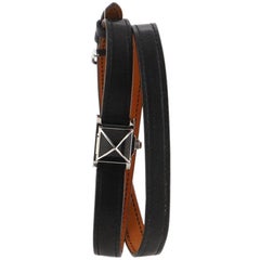 Hermes Medor Rock Quartz Watch Lacquered Steel and Leather 16