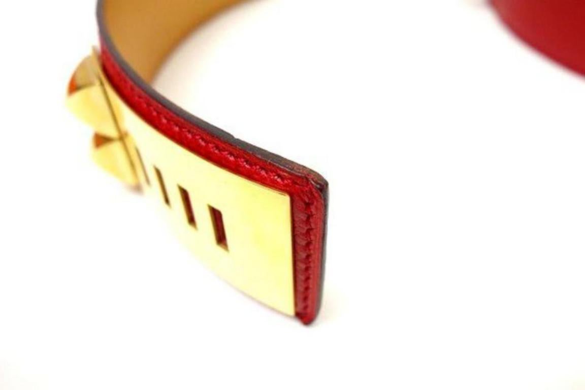 Hermès Medor Rouge Collier De Chien Belt Cdc223128 Red Leather Cross Body Bag For Sale 1