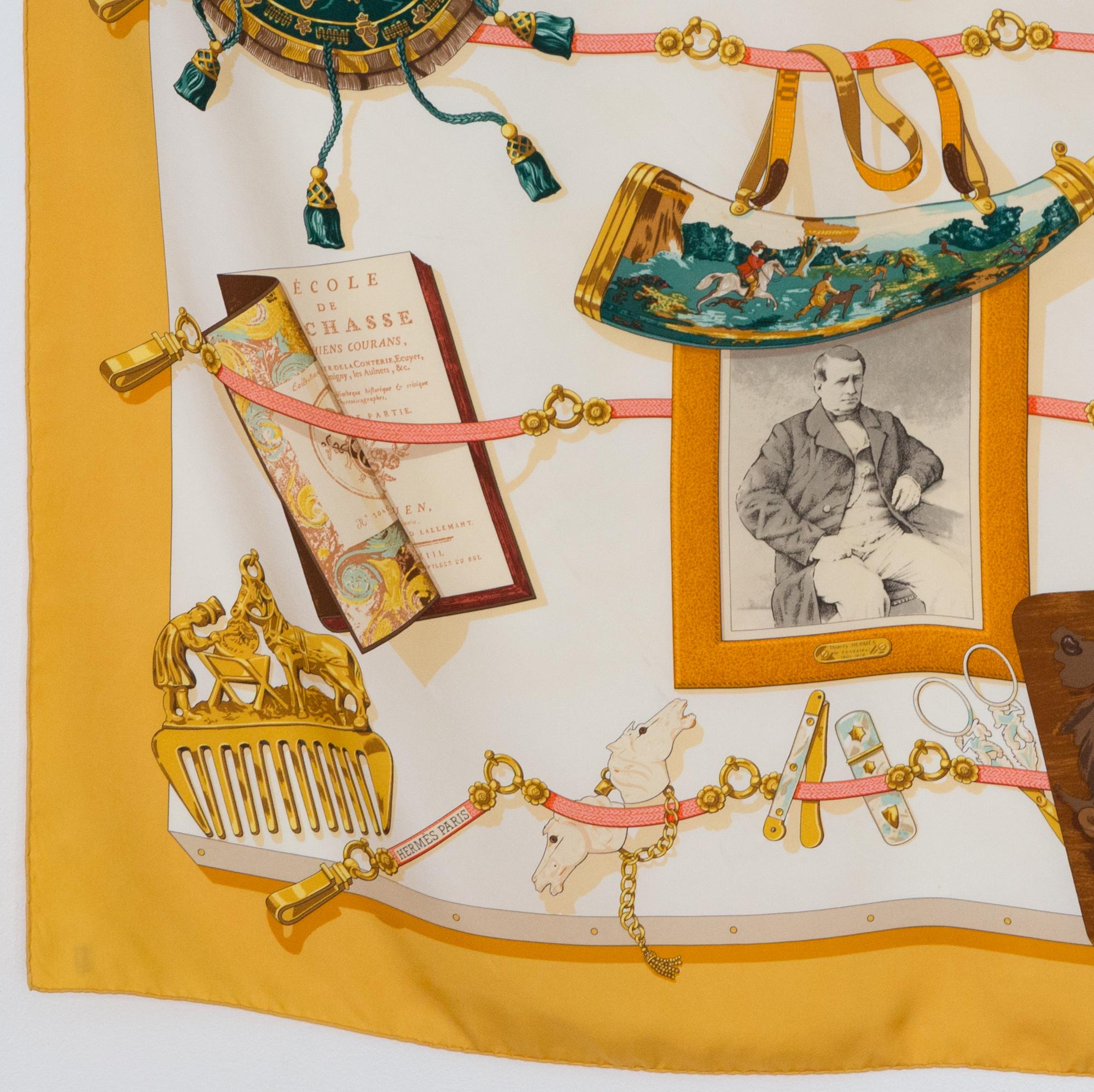 Hermes Memoire d Hermes by Latham Silk Scarf In Excellent Condition In Paris, FR