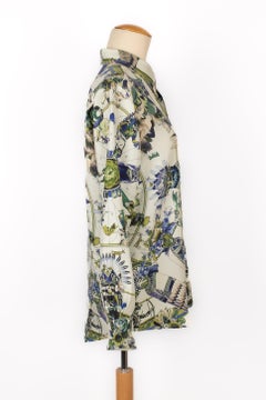 Hermès Men Patterned Silk Shirt 'Kachinas'