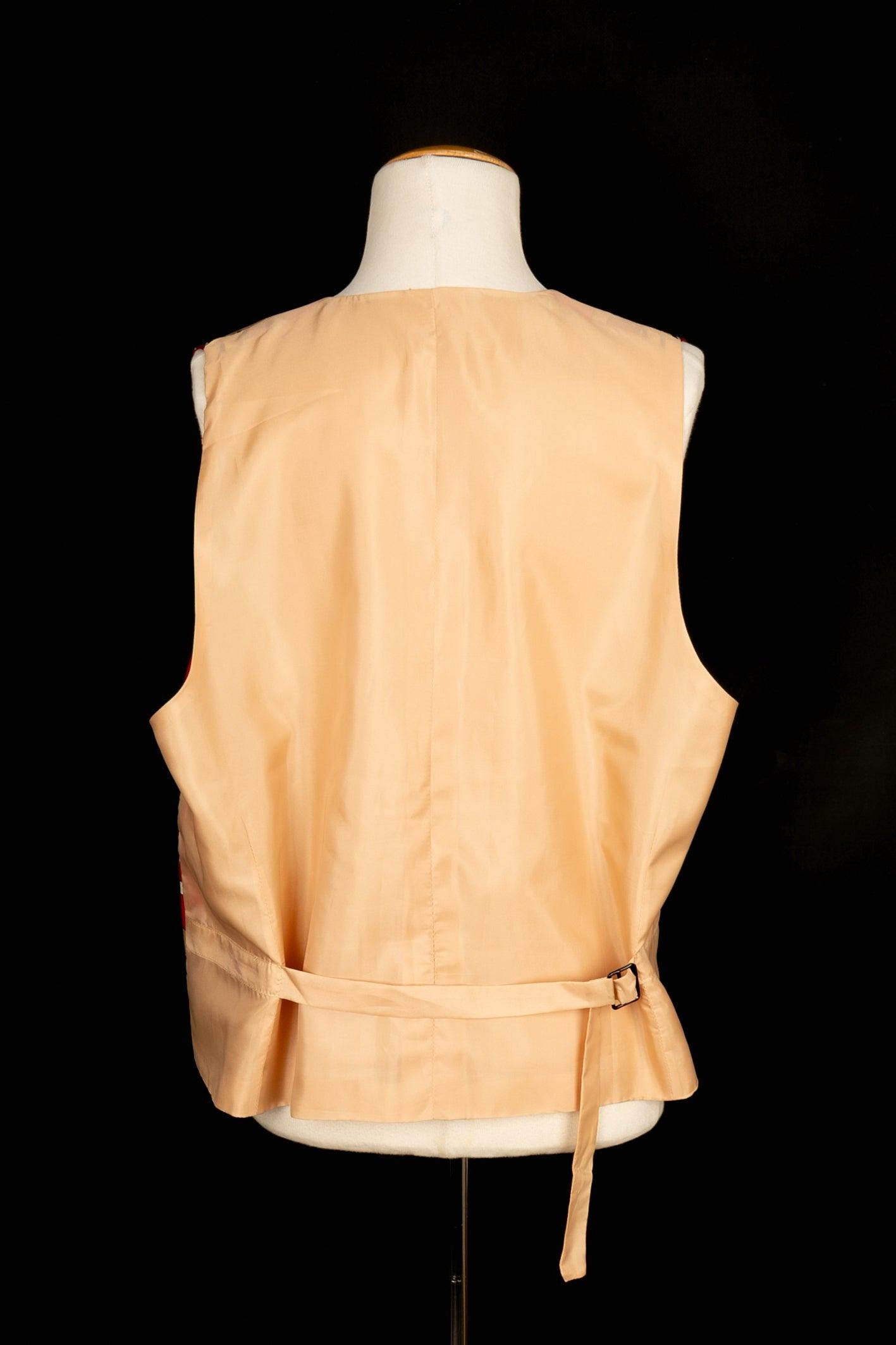 Red Hermès Men Silk Jacket For Sale