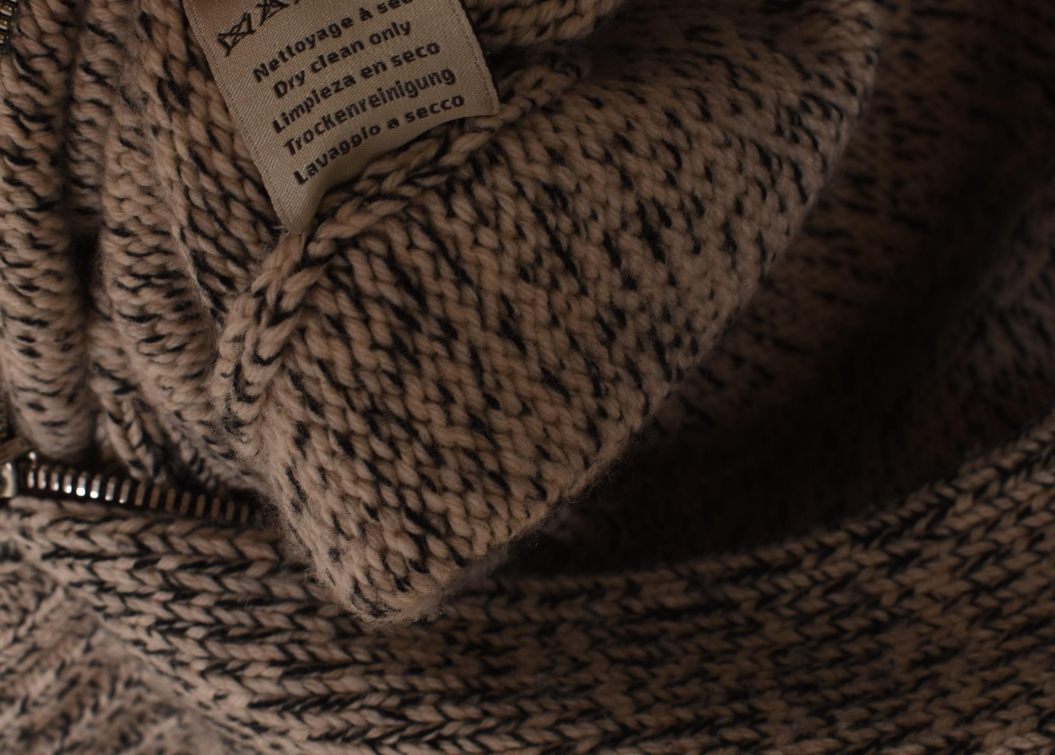 Hermes Homme Pull Tricot Laine Cachemire Tricot zippé Taille L, S1538 en vente 2