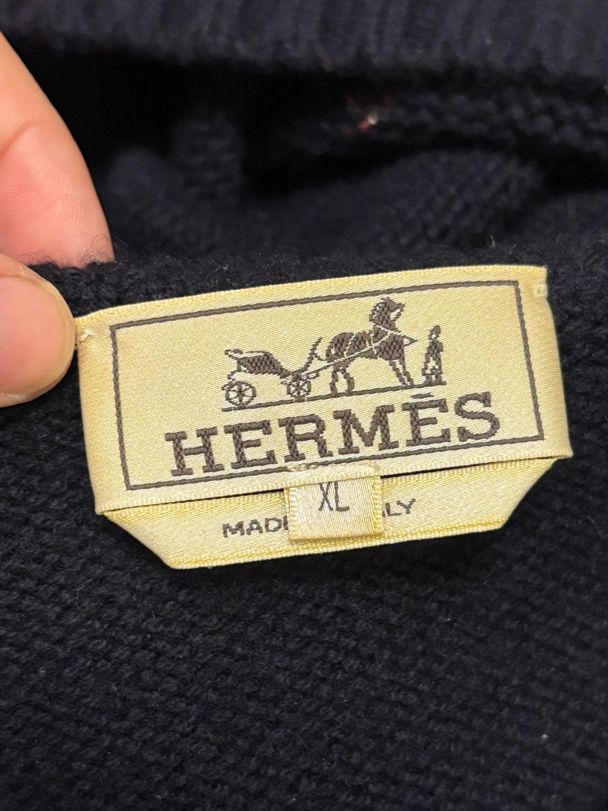 Noir Hermes Hommes XL Cachemire Double Couche Zip Up Pull à col roulé en vente