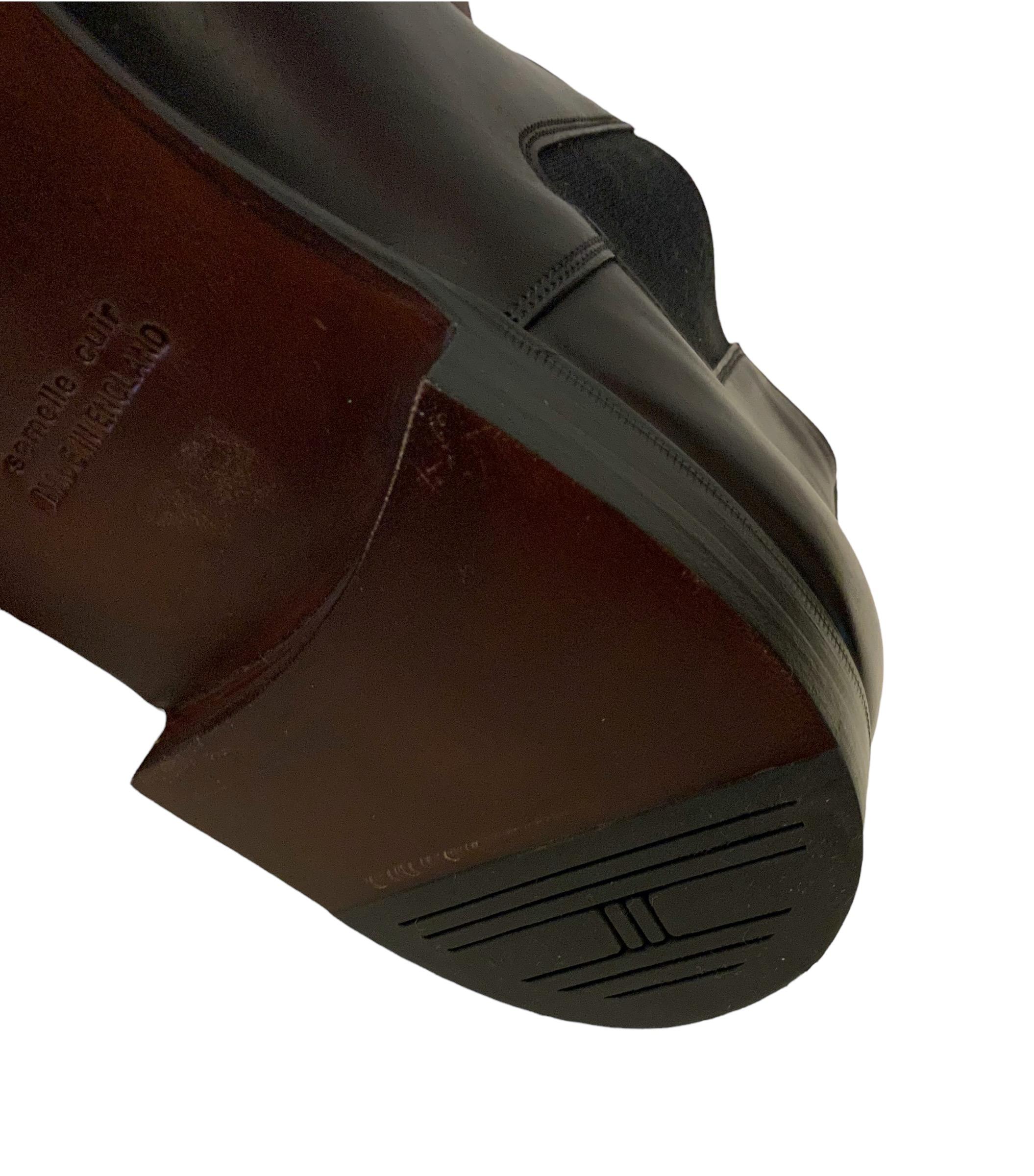 Men's Hermès Mens Black Leather Ankle Boots