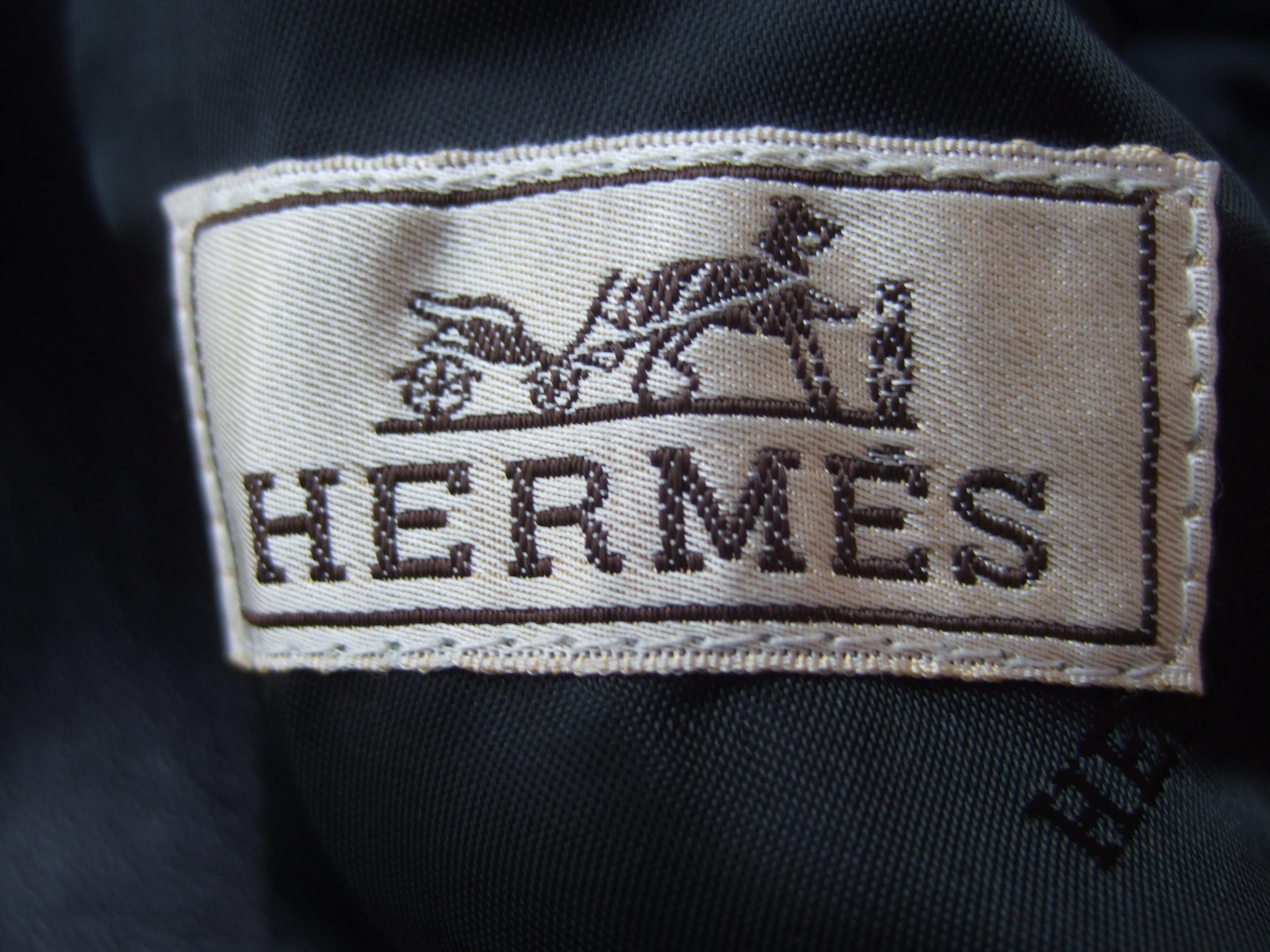 Hermes Men's Buttery Soft Black Lambskin Leather Unisex Coat Size 54 c 21st c  For Sale 6