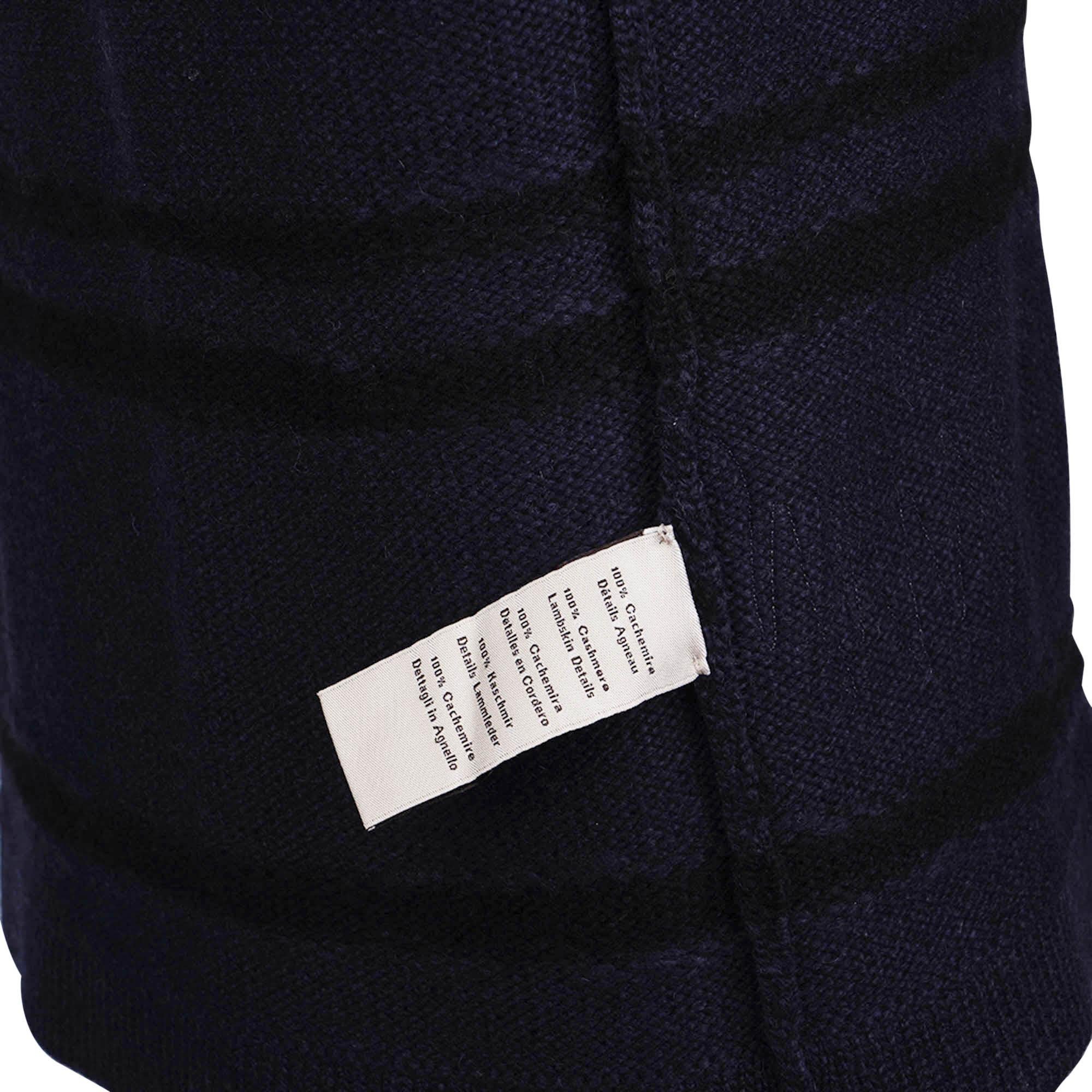 Hermes Men's Cardigan Appliques Marine Cashmere S For Sale 5