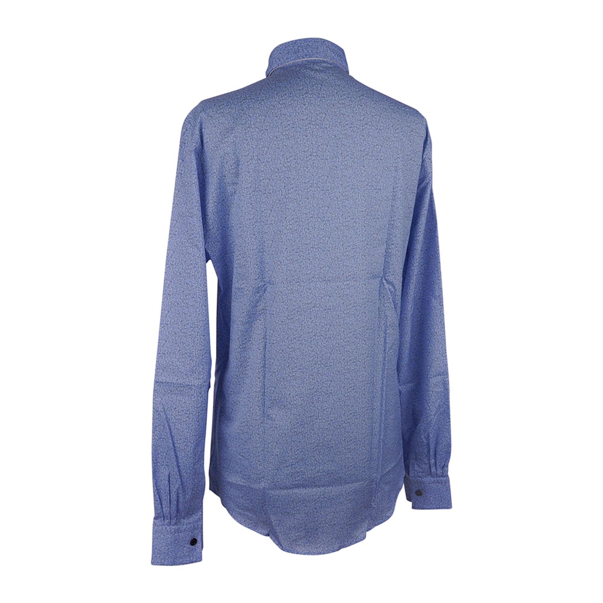 Hermes Men's Cheers ! Chemise Coton Bleu Pale Button Down Shirt 39 / 15.5 New en vente 3