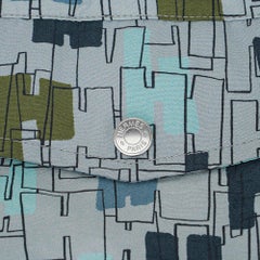 Hermes Men's Coups de Goua'H Swim Trunks Blue Givre M