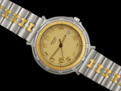 HERMES Mens Full Size Captain Nemo Quartz Divers Watch - SS & 18K Gold Plated