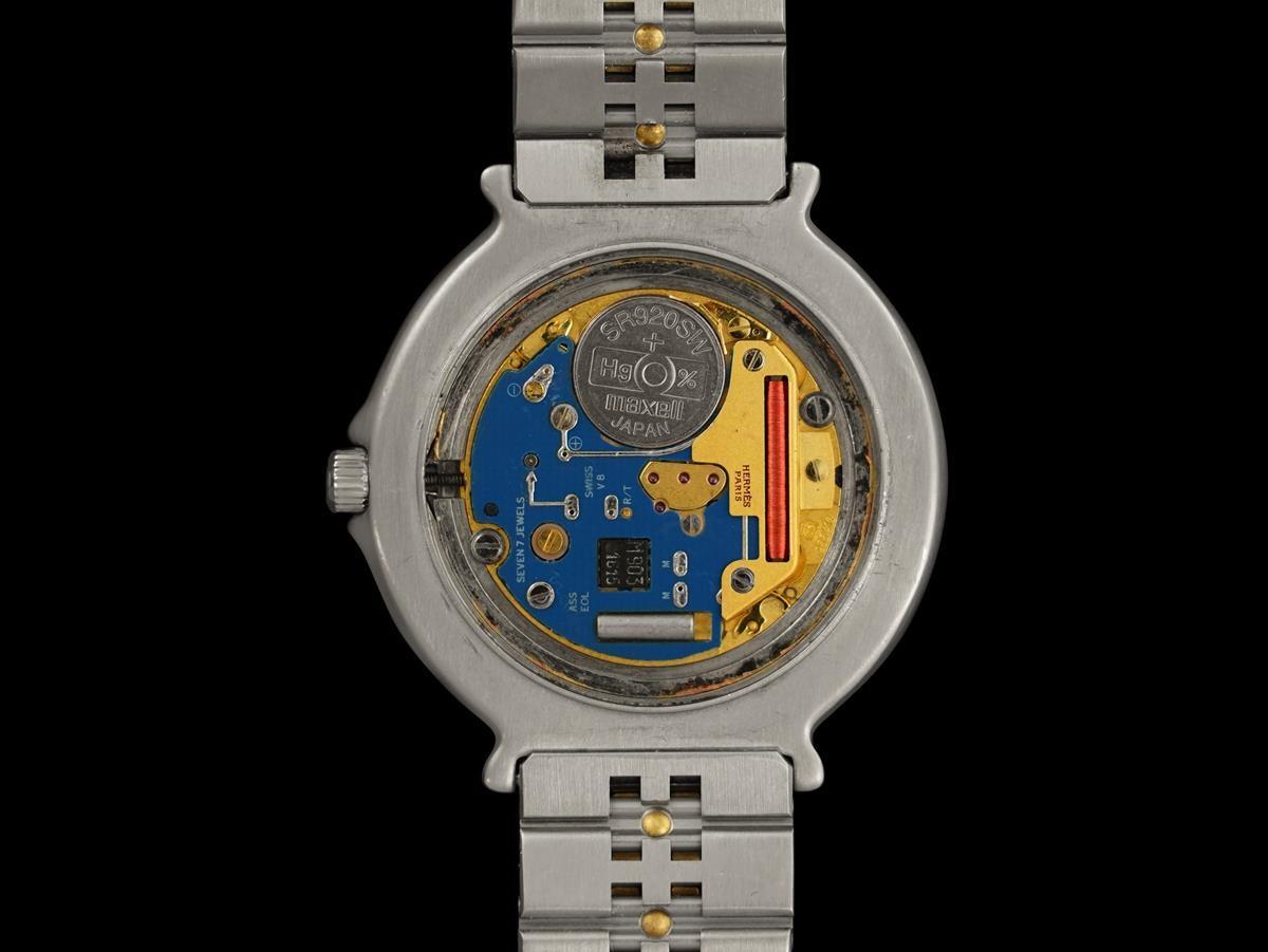 Reloj de buceo de cuarzo HERMES Captain Nemo para caballero - Acero inoxidable y chapado en oro de 18 quilates en venta 3