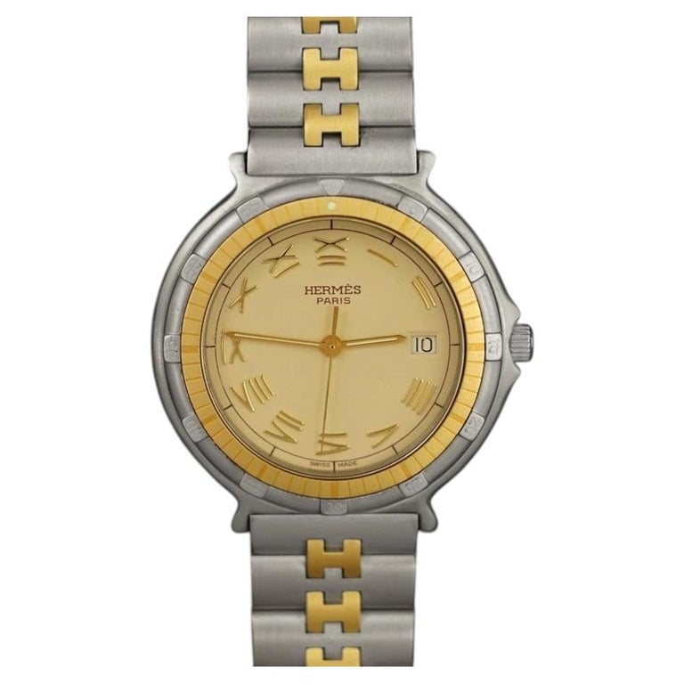 Hermes Watch SS Gold Hermes Heure H TGM Gold-plated Stainless Steel Watch – The  main image 4