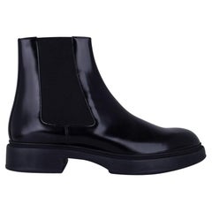 Bottines Fusion d'Hermès en cuir de veau noir, 44