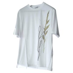 Hermes Men's "Herbier 3D" T-shirt, White, Size Medium, Brand New