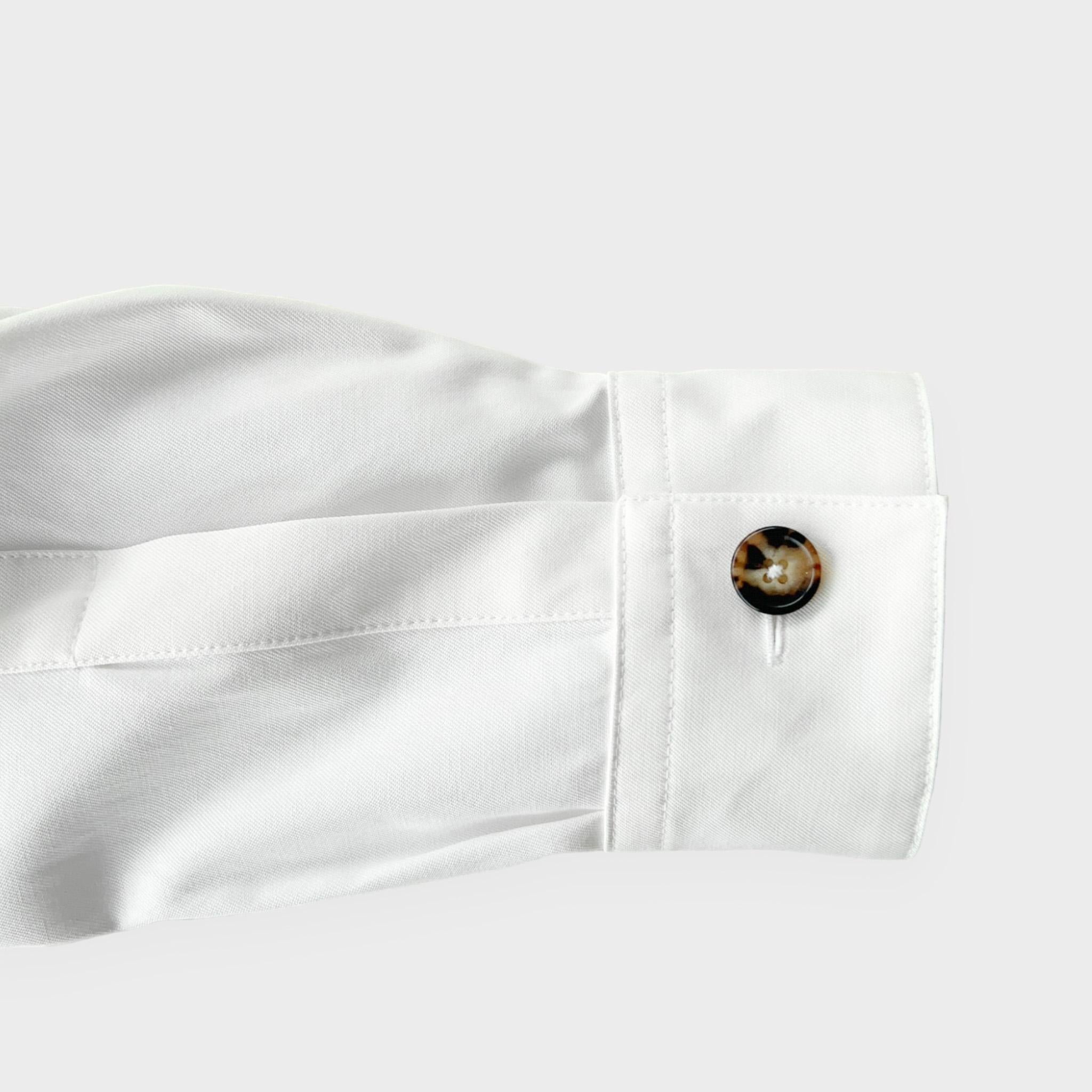 Hermès Men's 'Icones au Carre' Overshirt, White, 48 EU, Medium UK In New Condition For Sale In London, GB
