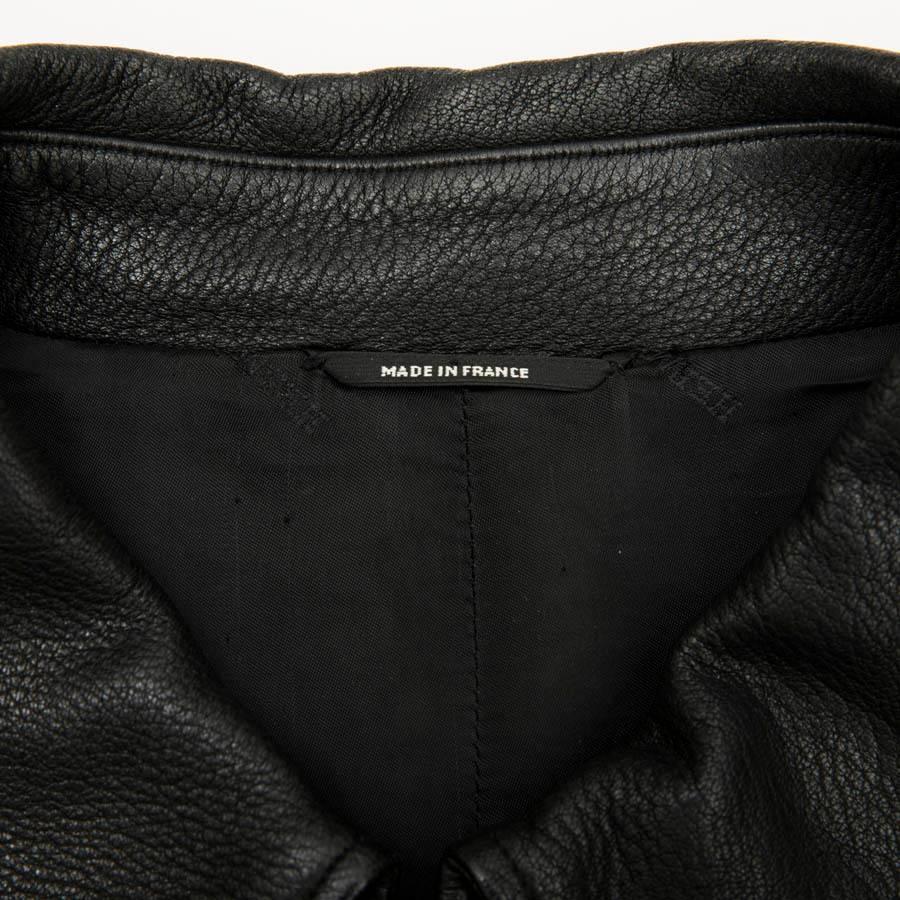 Hermes Men's Jacket in Black Clémence Calf Leather  1