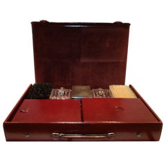 Vintage Hermes Men's Leather Deco Travel Case