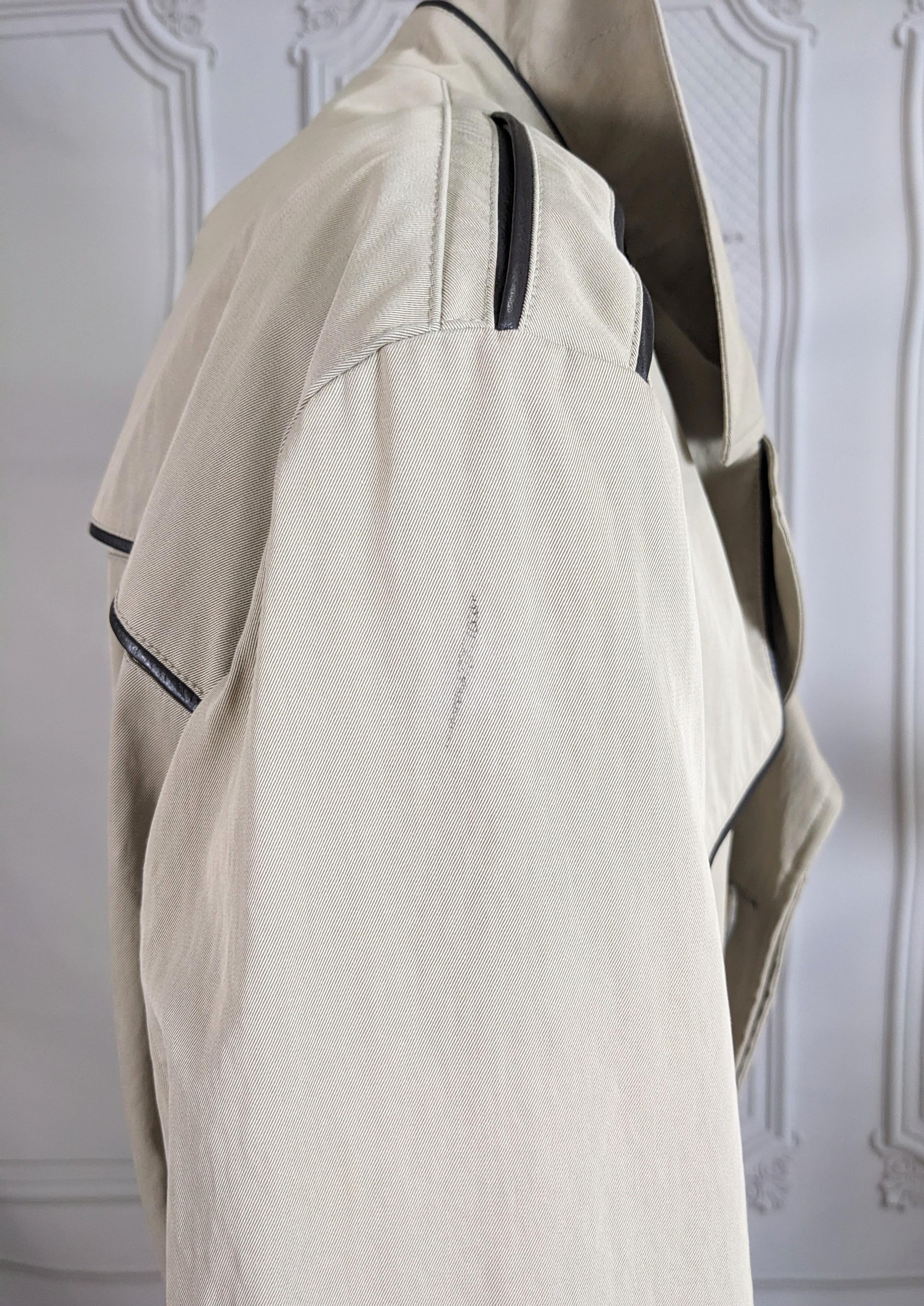 Hermes Mens Leather Trimmed Trench For Sale 6