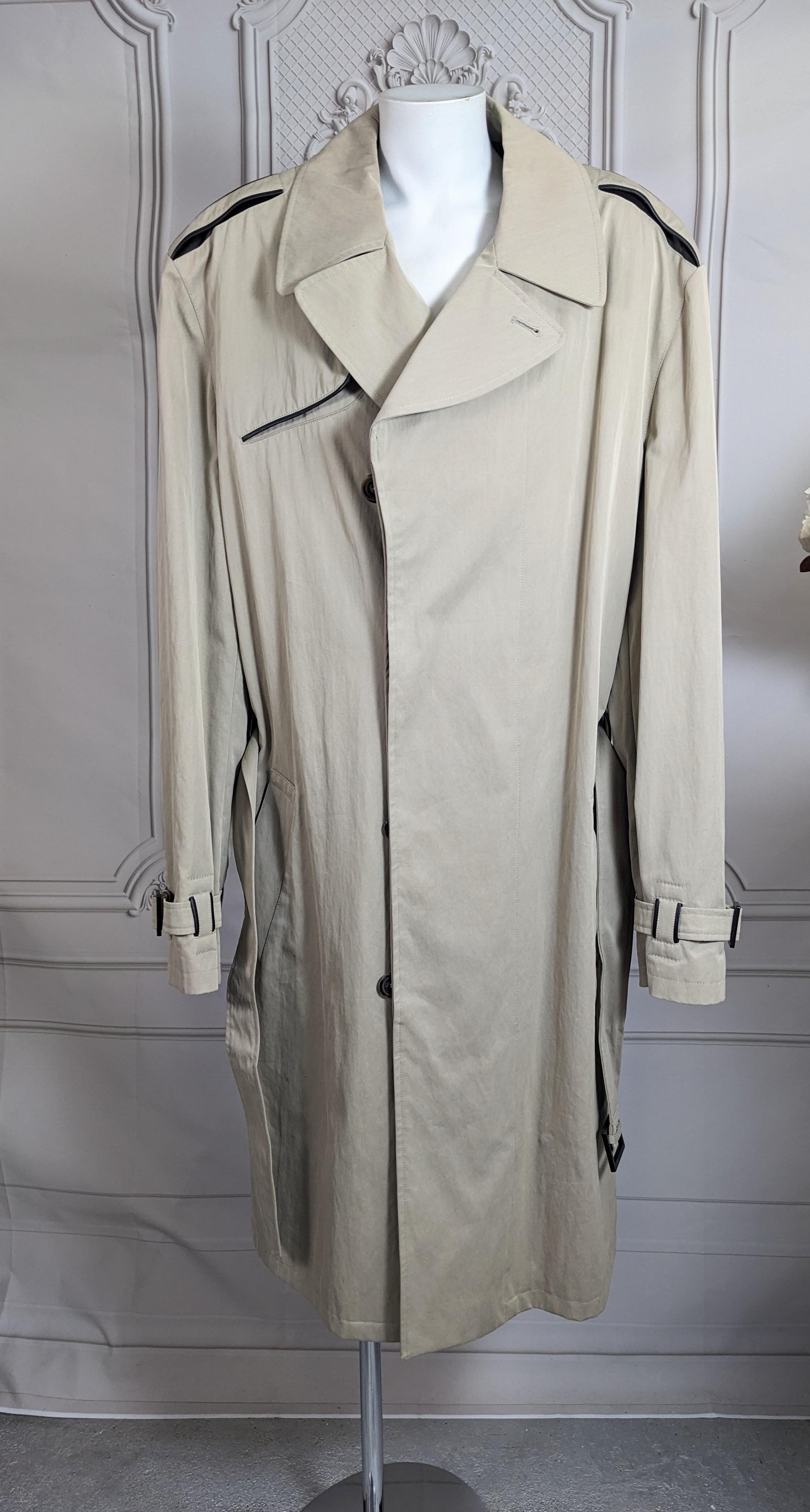 Hermes Mens Leather Trimmed Trench For Sale 10