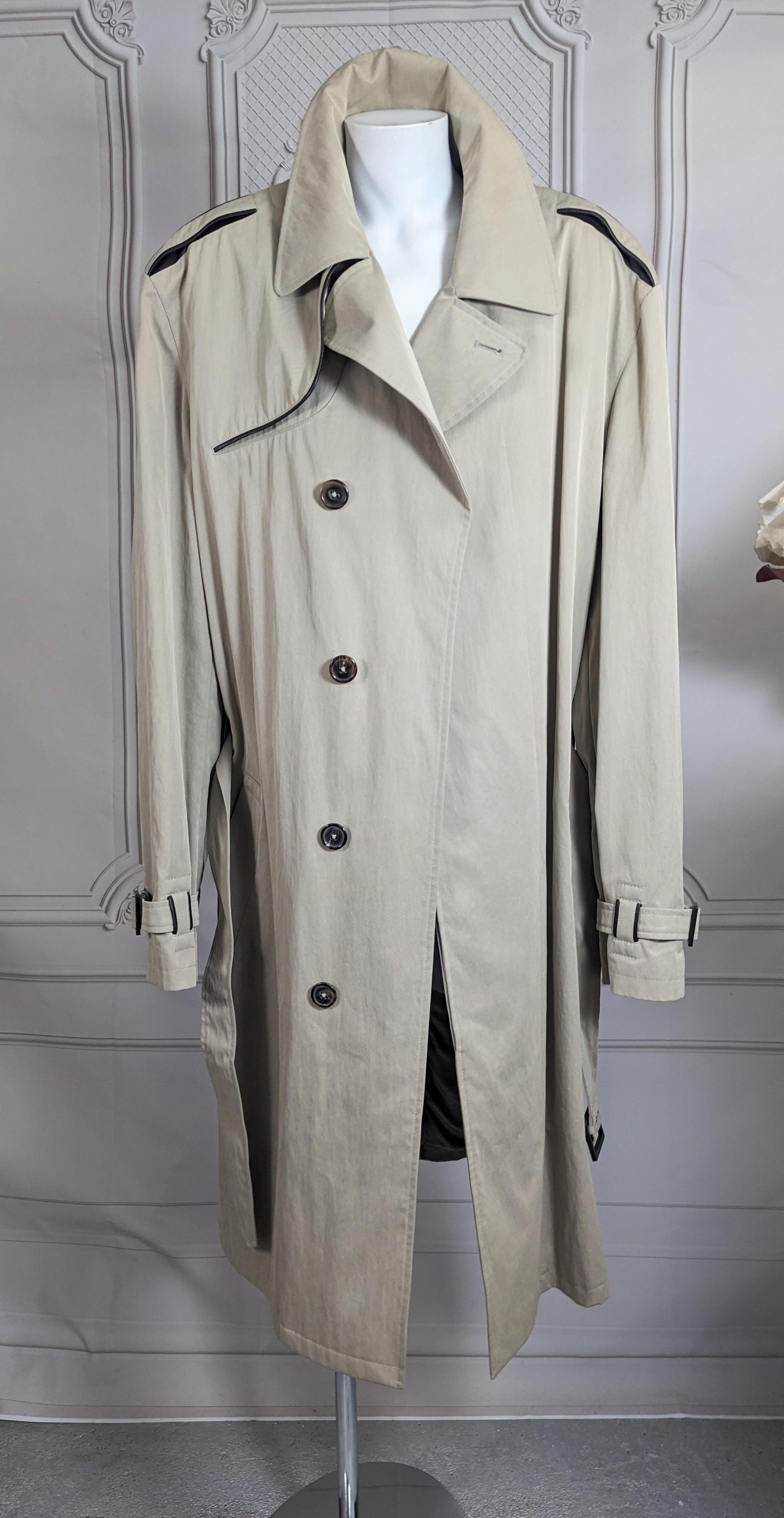 Hermes Mens Leather Trimmed Trench For Sale 11
