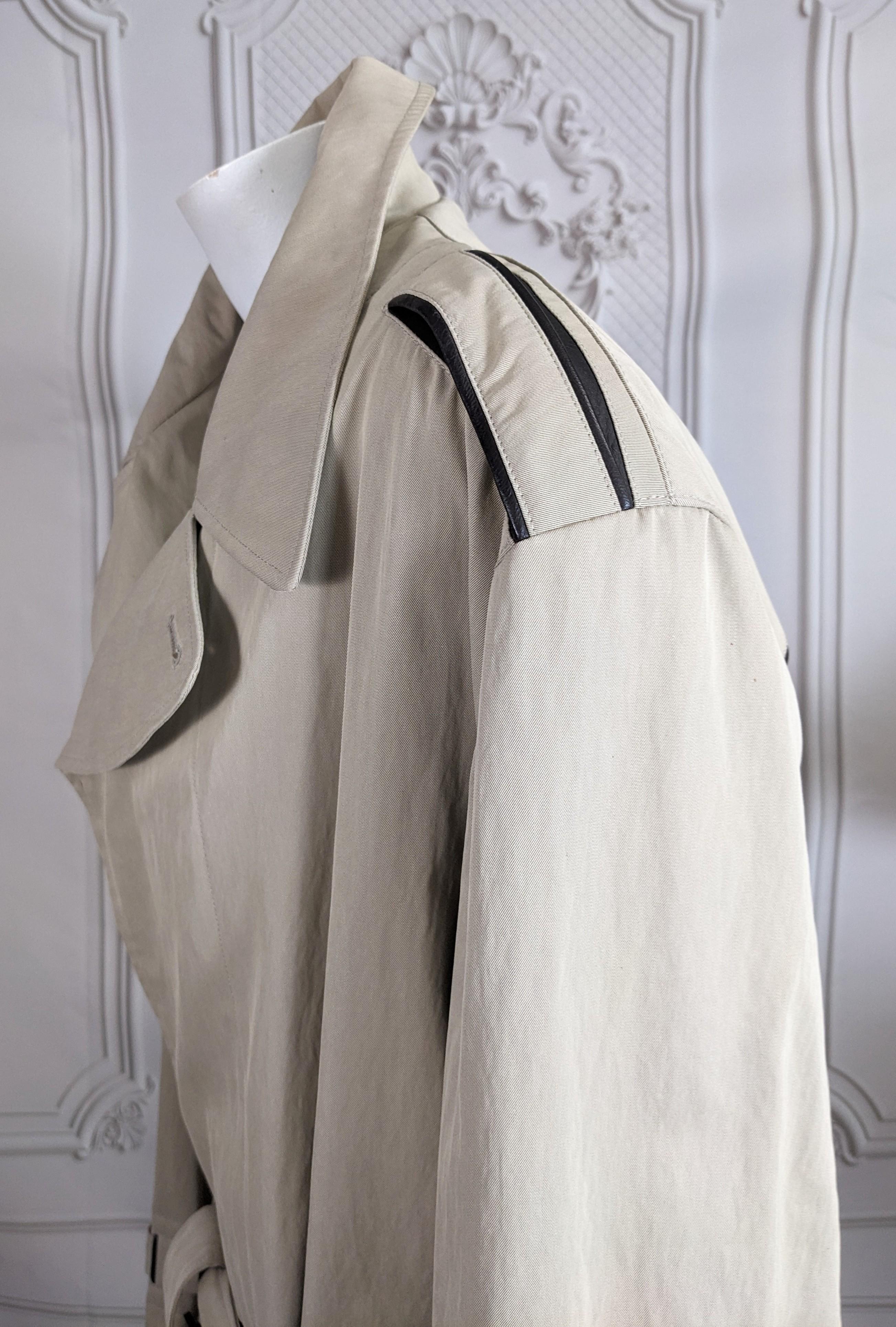 Hermes Mens Leather Trimmed Trench For Sale 1