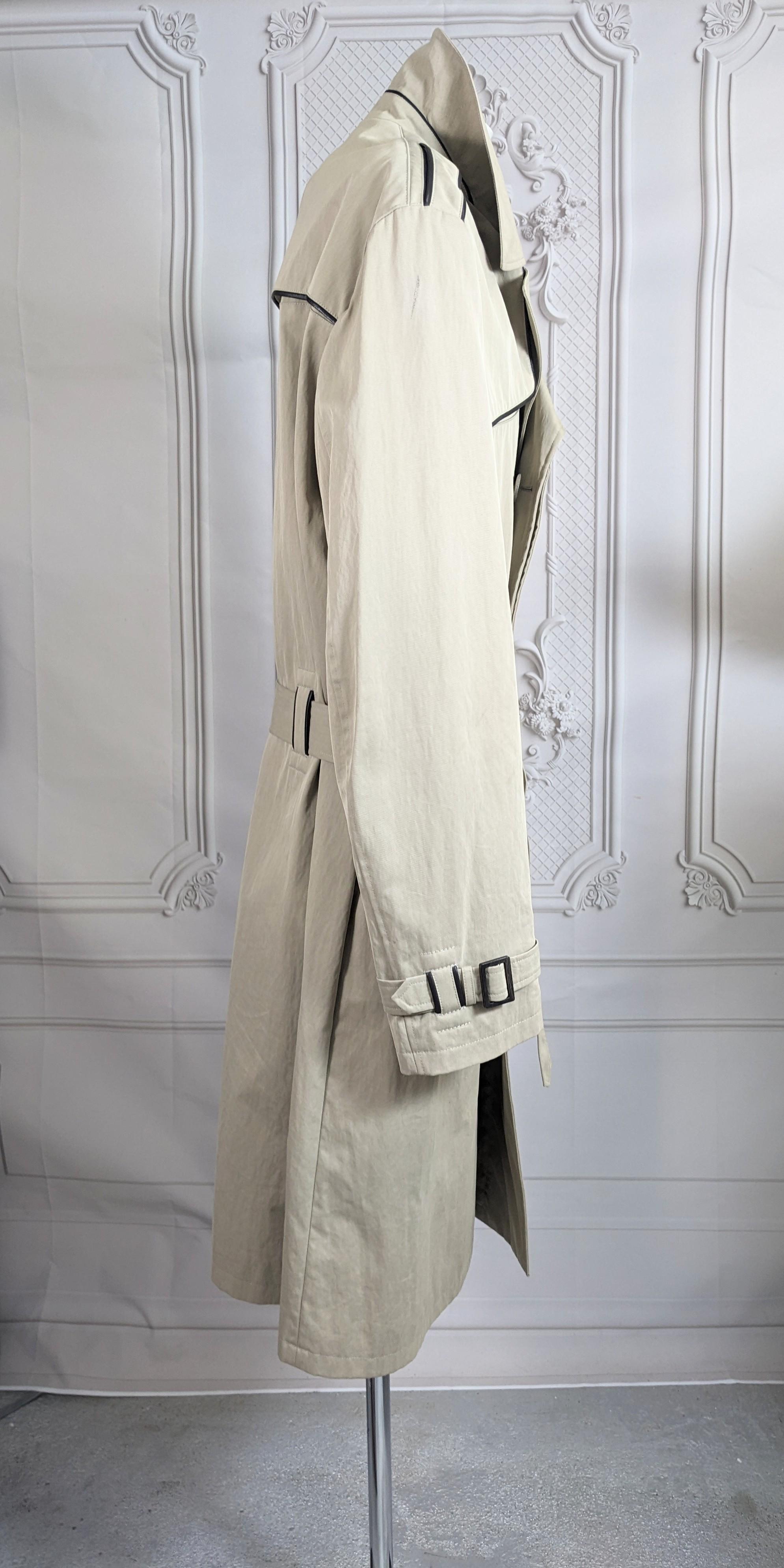Hermes Mens Leather Trimmed Trench For Sale 4