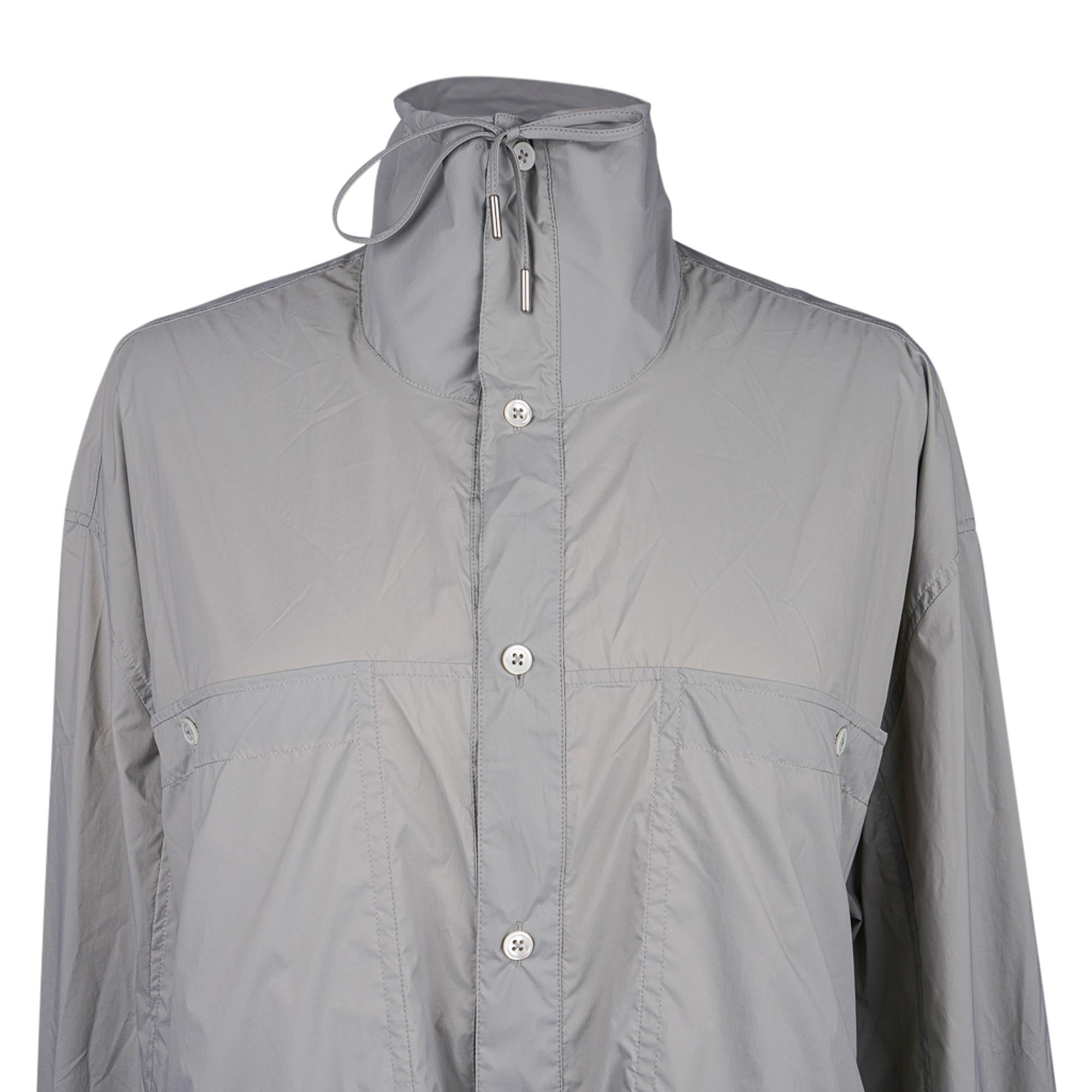 Hermes Men's Lightweight Technical Overshirt 48 / 38 New In New Condition For Sale In Miami, FL