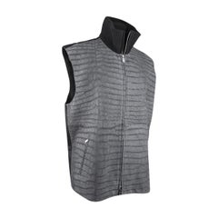Hermes Men's Limited Edition Vest Sueded Porosus Crocodile and Leather 50