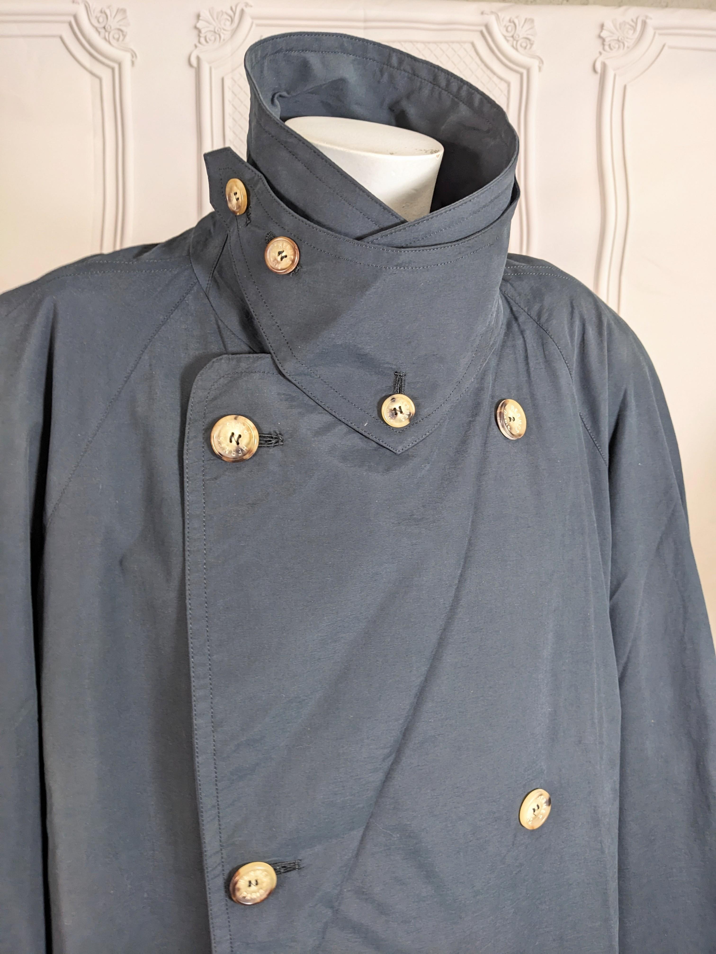 Hermes Mens Navy Oversized Trench For Sale 6