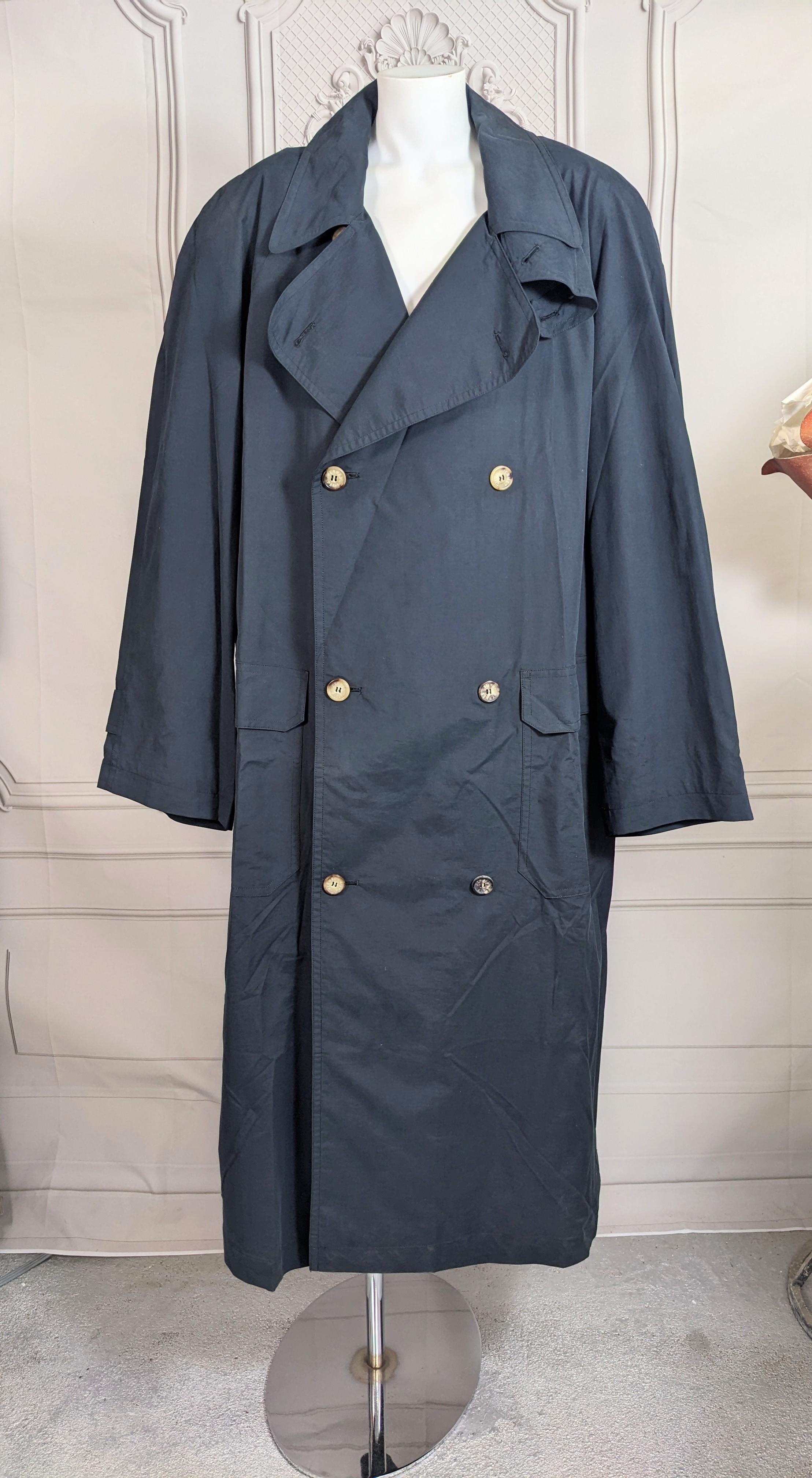 Hermes Mens Navy Oversized Trench For Sale 8