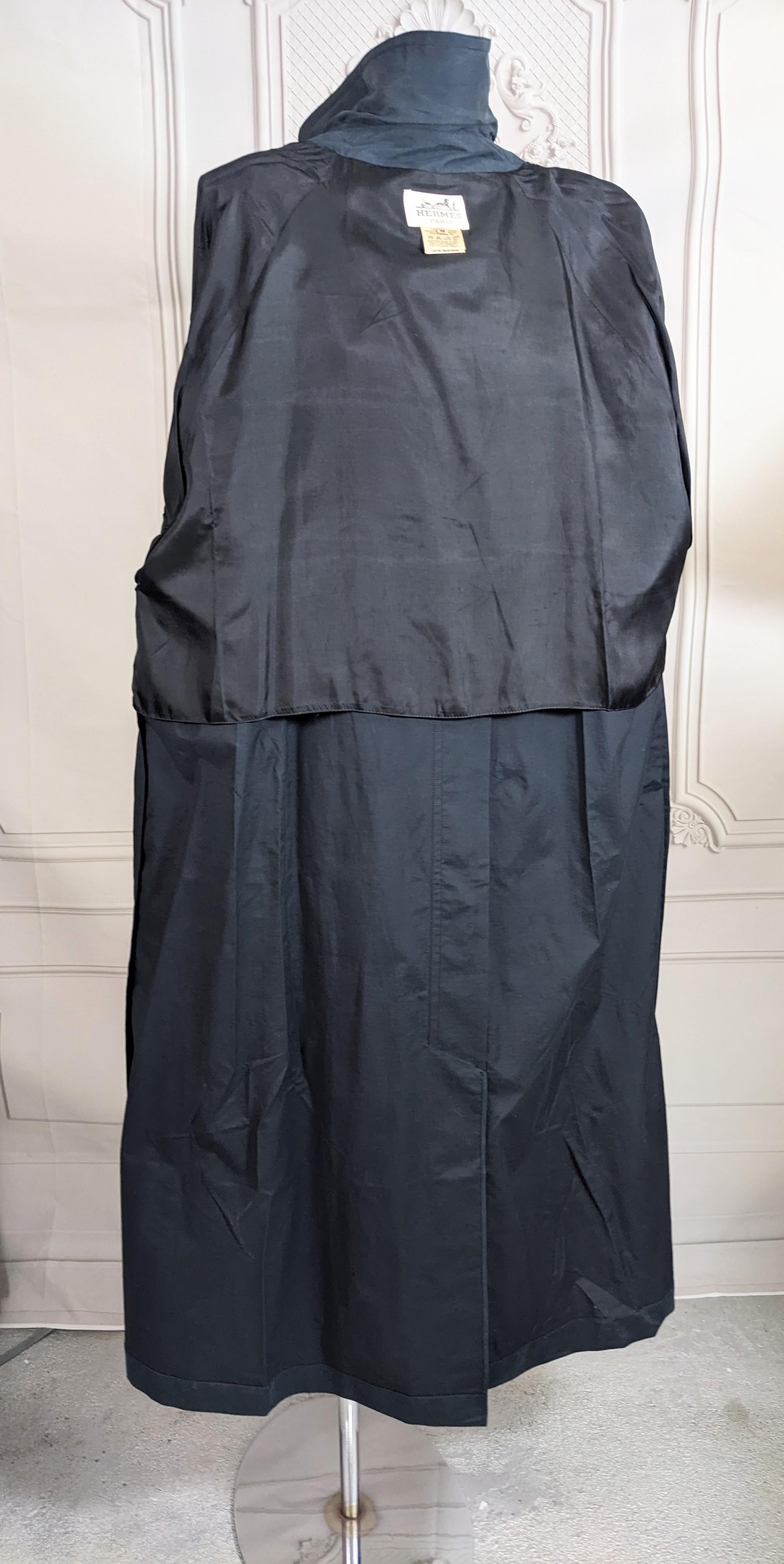 Hermes Mens Navy Oversized Trench For Sale 9