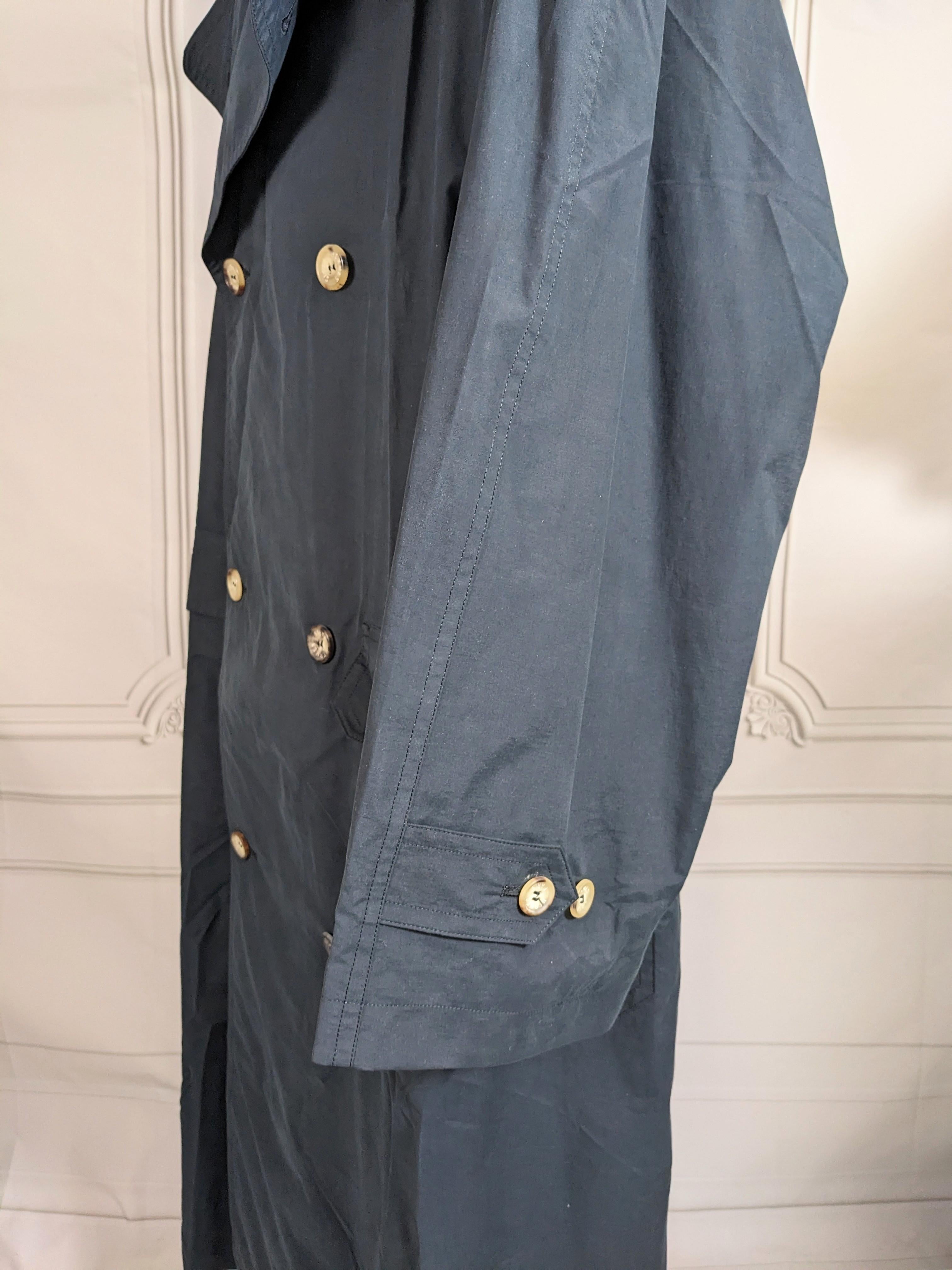 Hermes Mens Navy Oversized Trench For Sale 1