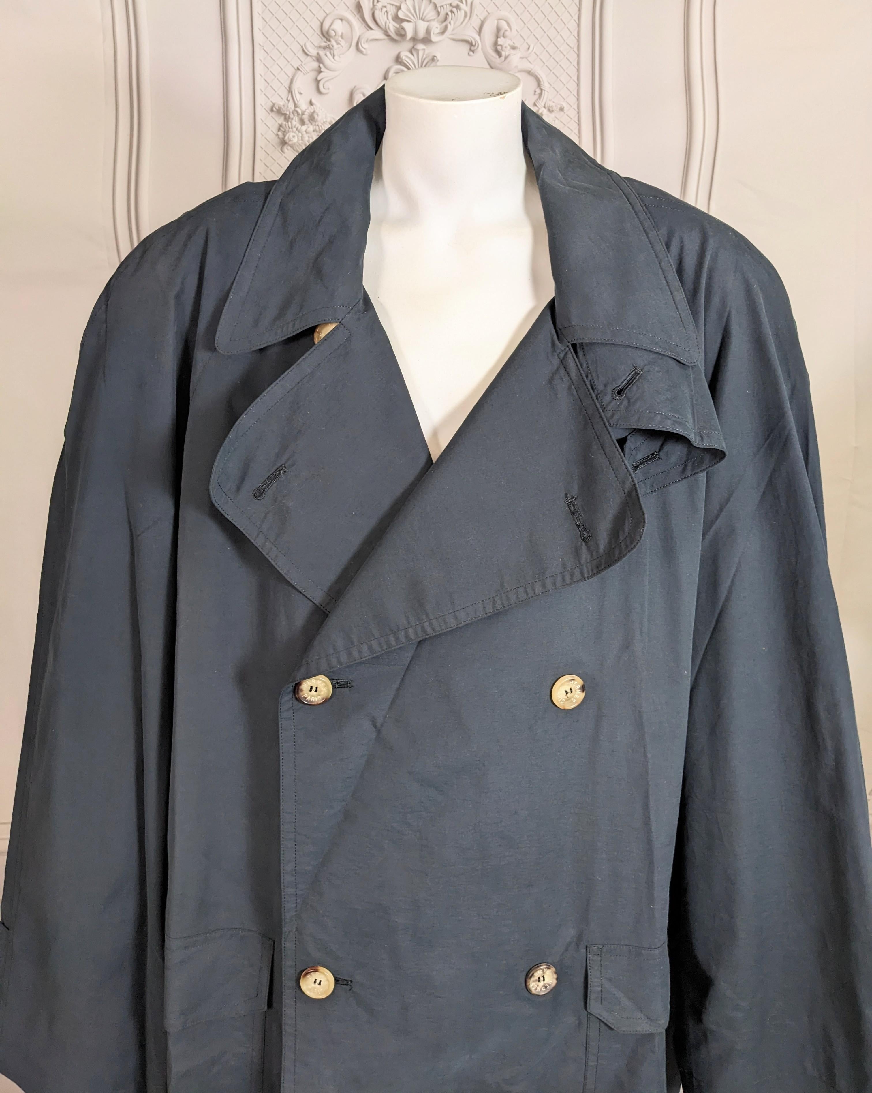 Hermes Mens Navy Oversized Trench For Sale 3