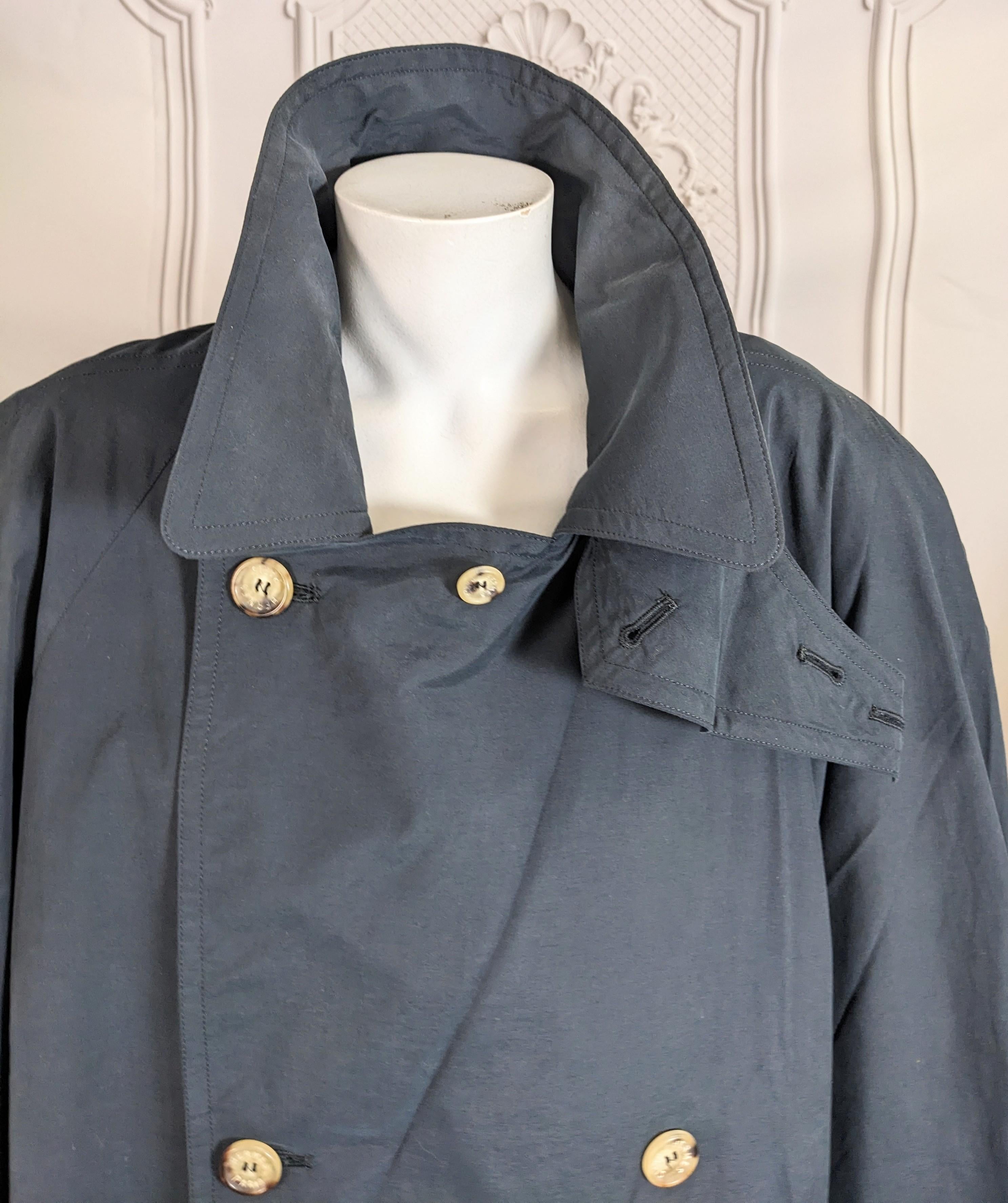 Hermes Mens Navy Oversized Trench For Sale 4