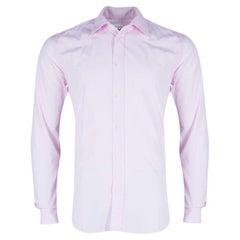 Used Hermes Men's Pink Straight Fit Poplin Shirt S