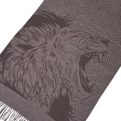 Hermes Men's Roaaaaar ! Muffler Etoupe Cashmere Scarf