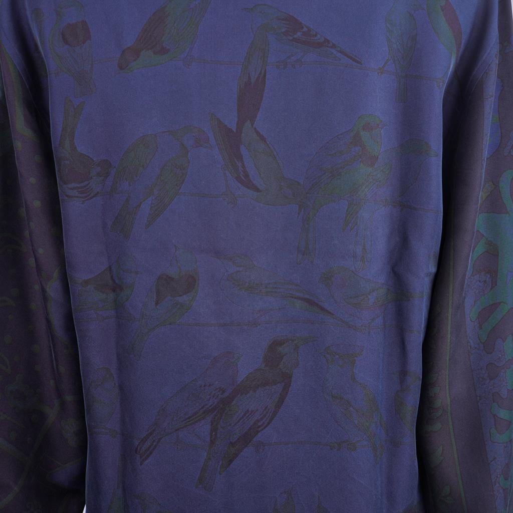 Hermes Men's Shirt Silk Iconic Scarf Prints Shirt 39 / 15.5 New w/Box For Sale 8