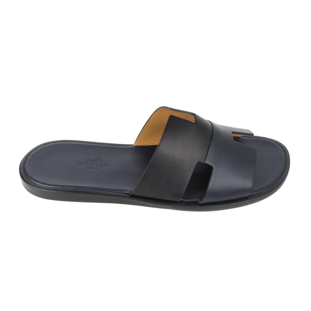 Hermes Men's Shoes Flat Izmir Sandal Blue / Black 42 / 9 1