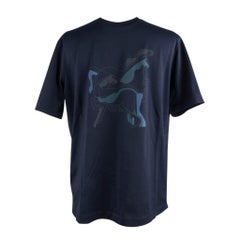 Hermès T-Shirt Homme Cheval Brésilien Marine M Nouveau