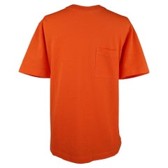 Hermes T-Shirt Hommes Crewneck Ras du Cou Orange M