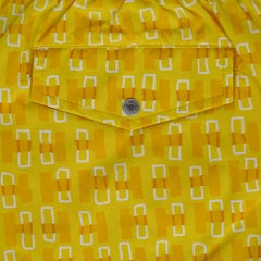 Hermes Men's Touches de H Jaune d'Or Swim Trunks Ocean S