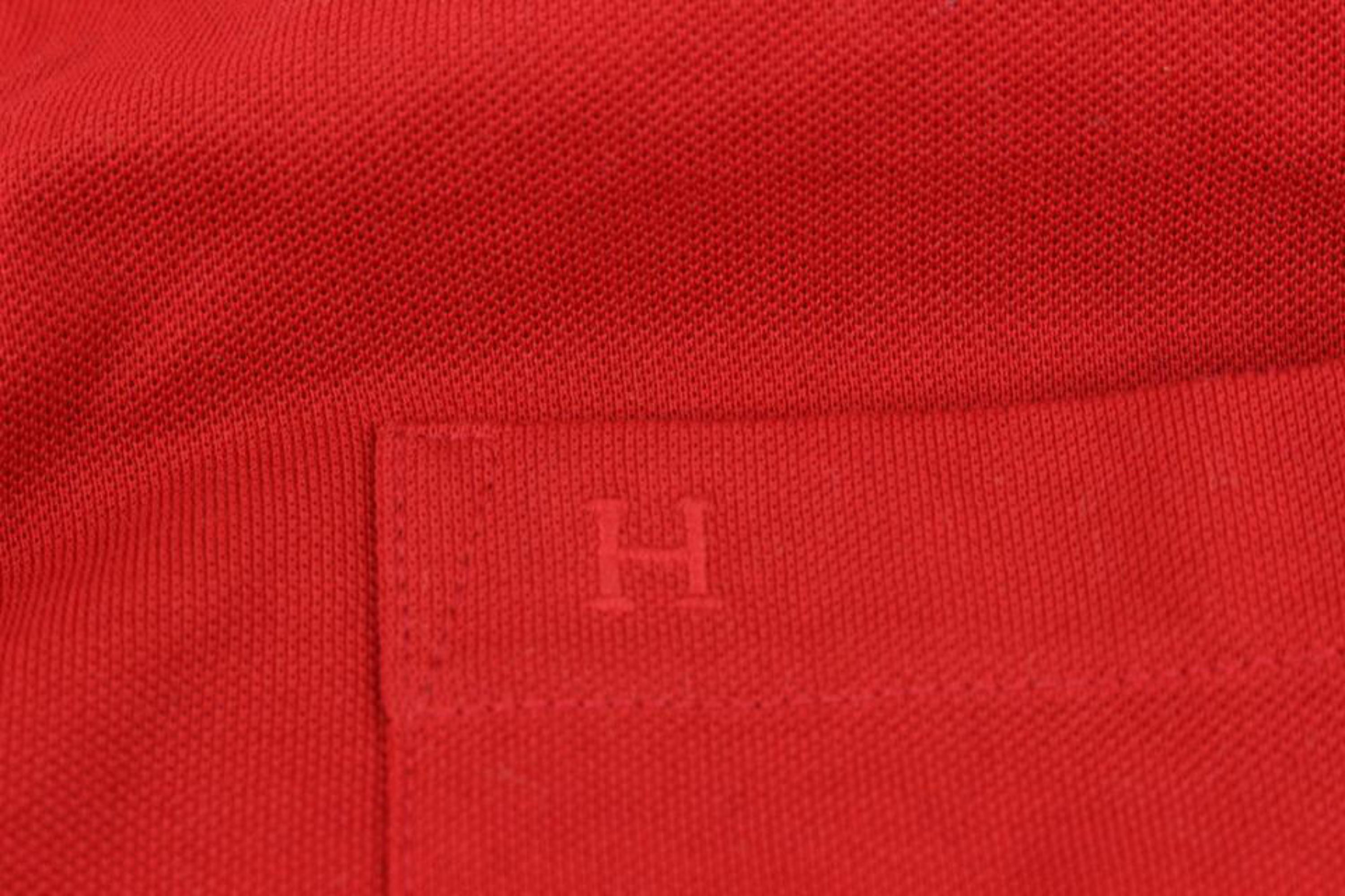 Hermès Herren XL H Logo Polo Shirt 125h22 im Zustand „Hervorragend“ im Angebot in Dix hills, NY