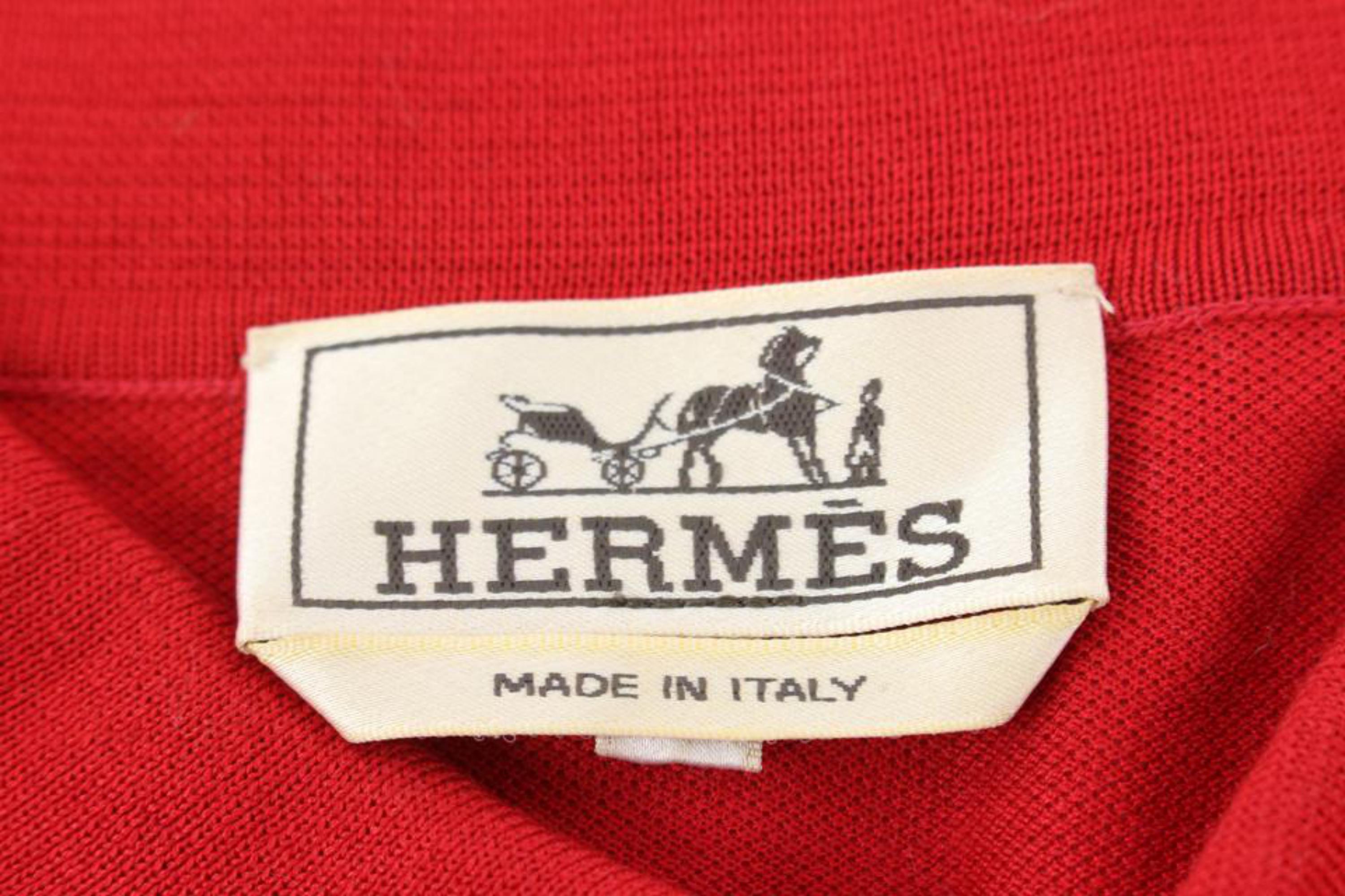 Hermès Herren XL H Logo Polo Shirt 125h22 im Angebot 1