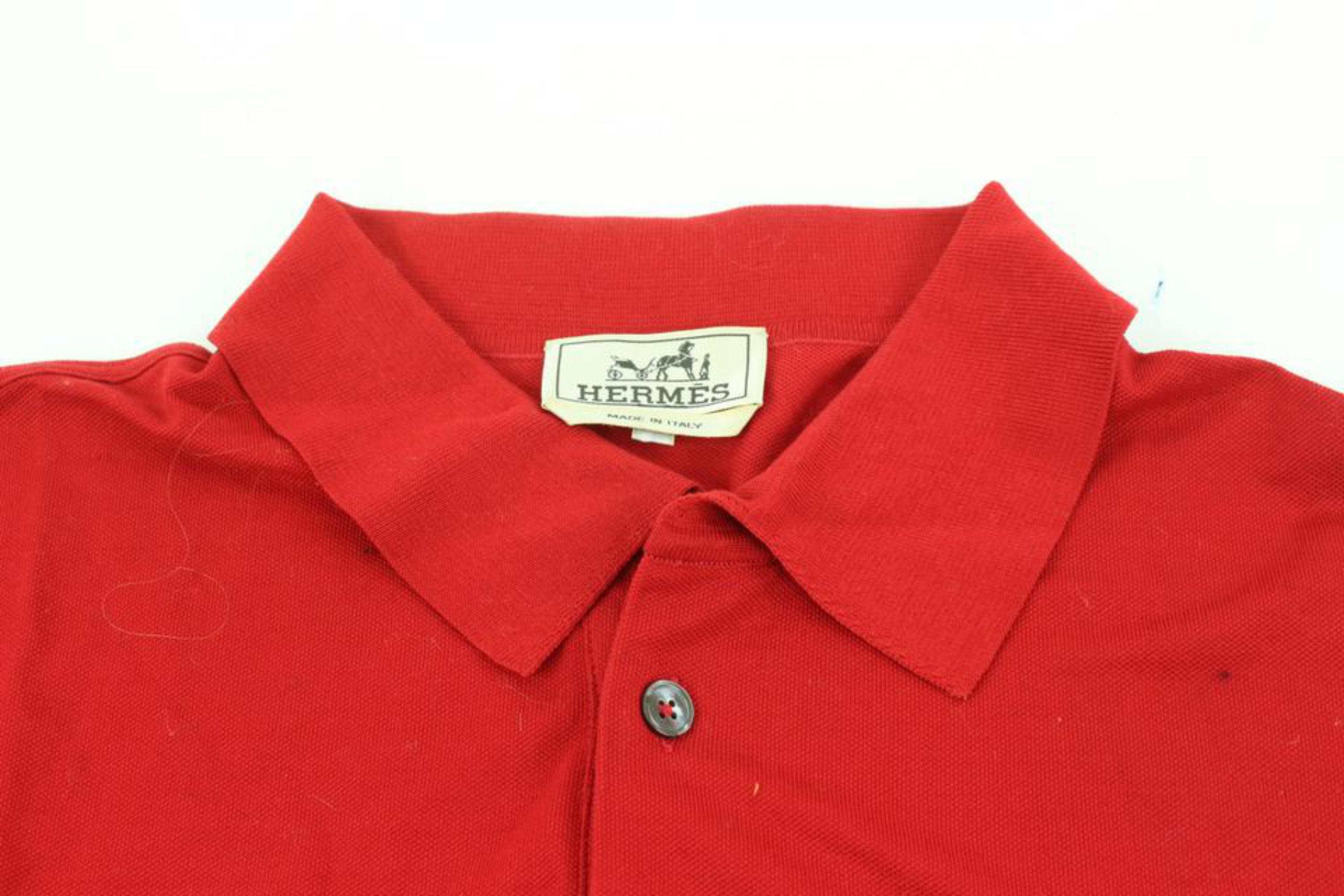 Hermès Herren XL H Logo Polo Shirt 125h22 im Angebot 4